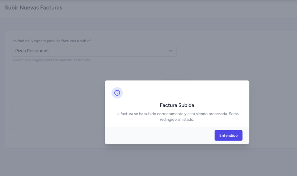 Invoice Success Modal